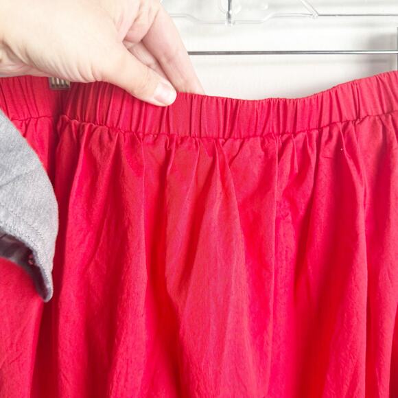 Sundry Anthropologie Candy Red Midi SKIRT ONLY NWT Side Slit Sexy Feminine M - Picture 12 of 12